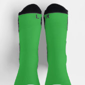 Chaussette un arrière - plan vert avec une bordure blanche (Haut)