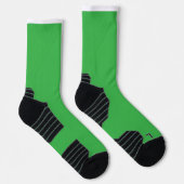 Chaussette un arrière - plan vert avec une bordure blanche (Droite)