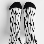 Chaussette Un art moderne Abstrait de ligne énergétique (Haut)