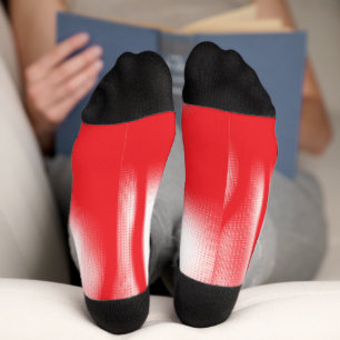 Chaussette Un design graphique avec sha rouge et orange audac
