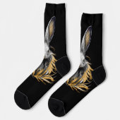 Chaussette Un lapin gris génial en feu (Gauche)