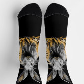 Chaussette Un lapin gris génial en feu (Haut)