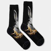 Chaussette Un lapin gris génial en feu (Droite)