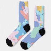 Chaussette Un motif désordonné de taches de peinture (Gauche)