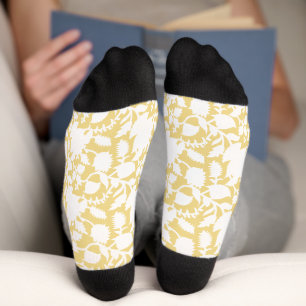 Chaussette Un tapis jaune avec un motif répétitif motif resem