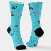 Chaussette Under the Sea Crew Socks for Everyone - Aqua (Angulaire)