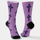 Chaussette Une croix avec un cœur d'amour sacré (Angulaire)