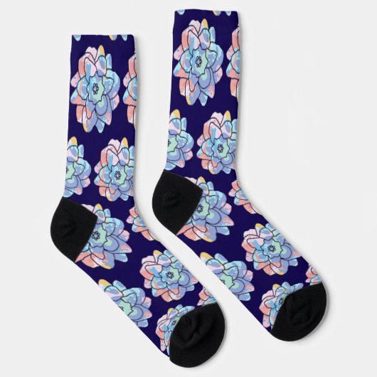 Chaussette Une fleur faite de taches de peinture (Droite)