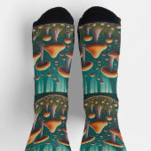 Chaussette Une forêt avec un cercle de champignons (Haut)