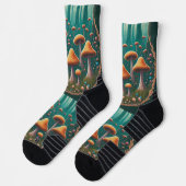 Chaussette Une forêt avec un cercle de champignons (Gauche)