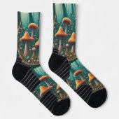 Chaussette Une forêt avec un cercle de champignons (Droite)