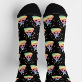 Chaussette Unicorne Rainbow Poop Emoji Kawaii (Haut)