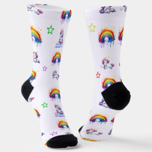 CHAUSSETTE UNICORNES ET CHAUSSURES EN COURSE