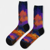 Chaussette Unisex Abstract Canvas Painting Crew Sock (Gauche)