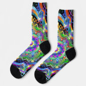 Chaussette Univers Mandala Couleurs Psychédéliques (Gauche)