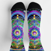 Chaussette Univers Mandala Couleurs Psychédéliques (Haut)