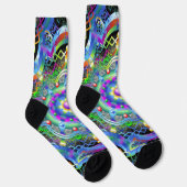 Chaussette Univers Mandala Couleurs Psychédéliques (Droite)