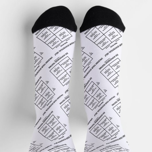 Chaussette Unleash Your Statistical Self Hypothèses Testing (Haut)