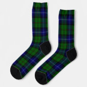 Chaussette Urquhart tartan bleu vert plaid (Gauche)