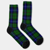 Chaussette Urquhart tartan bleu vert plaid (Droite)