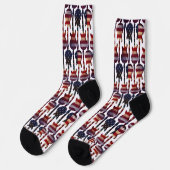 Chaussette USA Guitares patriotique (Gauche)