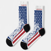 Chaussette USA Liberty nom personnalisé (Gauche)