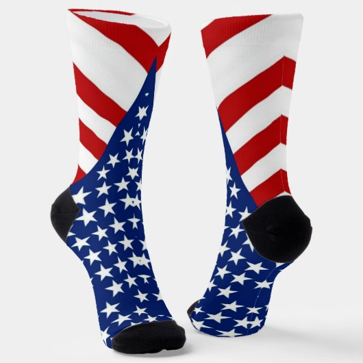 Chaussette USA Stars and Stripes Patriotic (Angulaire)