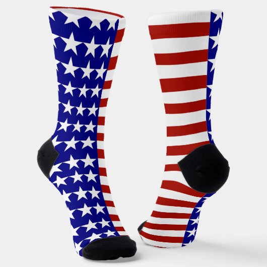 Chaussette USA Stars and Stripes Patriotic (Angulaire)
