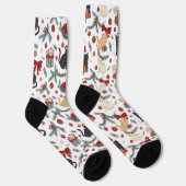 Chaussette ute Cats and Christmas Decorations Pattern Socks (Droite)