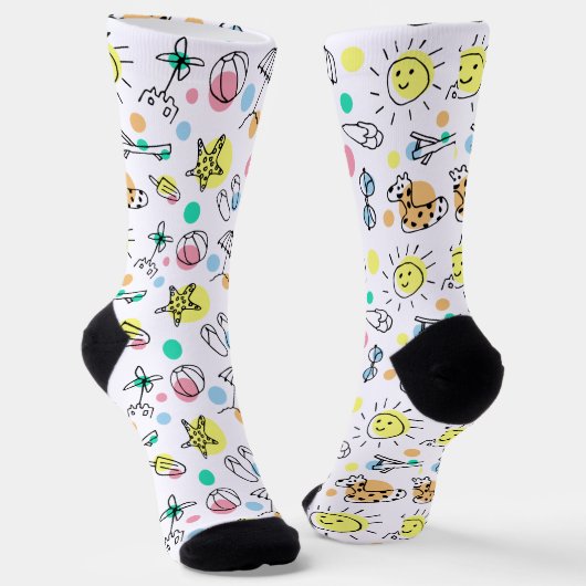 CHAUSSETTE VACANCES BEACH MOTIF SOCKS (Angulaire)