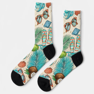 Chaussette Vacances tropicales.