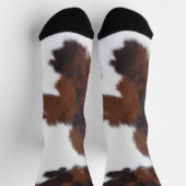 Chaussette Vache blanc Brown (Haut)