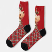 Chaussette Vache de Noël (Gauche)