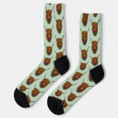 Chaussette Vache écossaise des Highlands Thistle celtique vio (Gauche)
