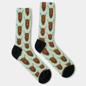 Chaussette Vache écossaise des Highlands Thistle celtique vio (Droite)