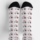 Chaussette Vache mignonne rose (Haut)