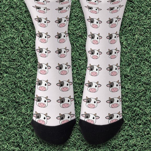Chaussette Vache mignonne rose