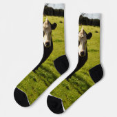 Chaussette Vache Noire À Visage Blanc Et Mohawk, (Gauche)