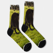 Chaussette Vache Noire À Visage Blanc Et Mohawk, (Droite)