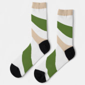 Chaussette Vague blanche, sable et palme verte (Gauche)