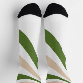 Chaussette Vague blanche, sable et palme verte (Haut)