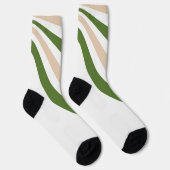 Chaussette Vague blanche, sable et palme verte (Droite)