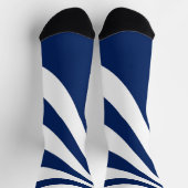 Chaussette Vague bleue et blanche (Haut)