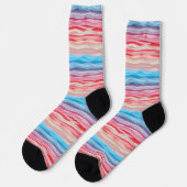 Chaussette Vagues de couleur ombre abstraites (Gauche)