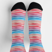 Chaussette Vagues de couleur ombre abstraites (Haut)