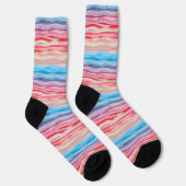 Chaussette Vagues de couleur ombre abstraites (Droite)