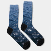Chaussette Vagues de la mer bleue profonde (Droite)