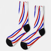Chaussette Vagues Rouge Blanc et Bleu (Gauche)