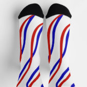 Chaussette Vagues Rouge Blanc et Bleu (Haut)