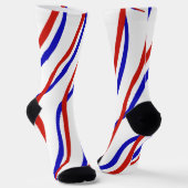 Chaussette Vagues Rouge Blanc et Bleu (Angulaire)